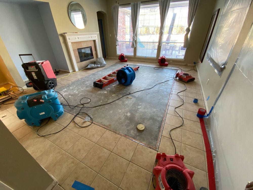 Bluecrest Water Damage Restoration Madison water damage restoration crew at work in Madison, WI