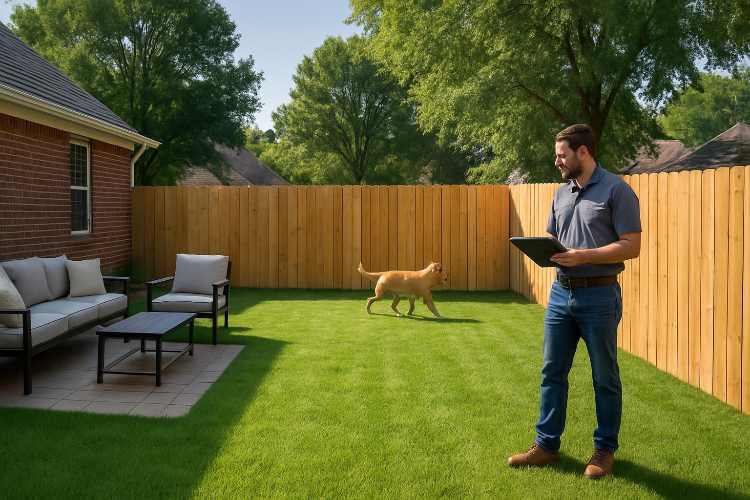 New backyard fence installation in Germantown TN by Germantown Fence Company