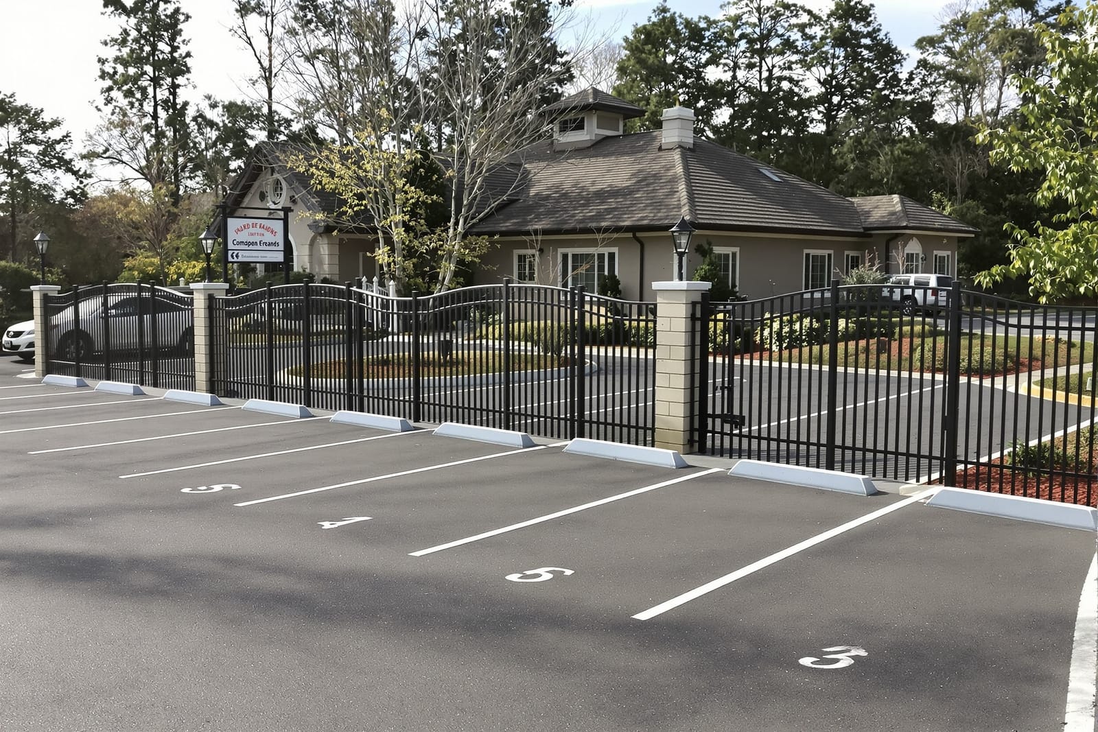 Parking Lot and Perimeter Fences