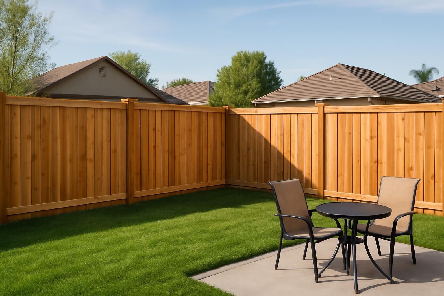 New wood fence installation in Bakersfield CA built to withstand local heat and sun