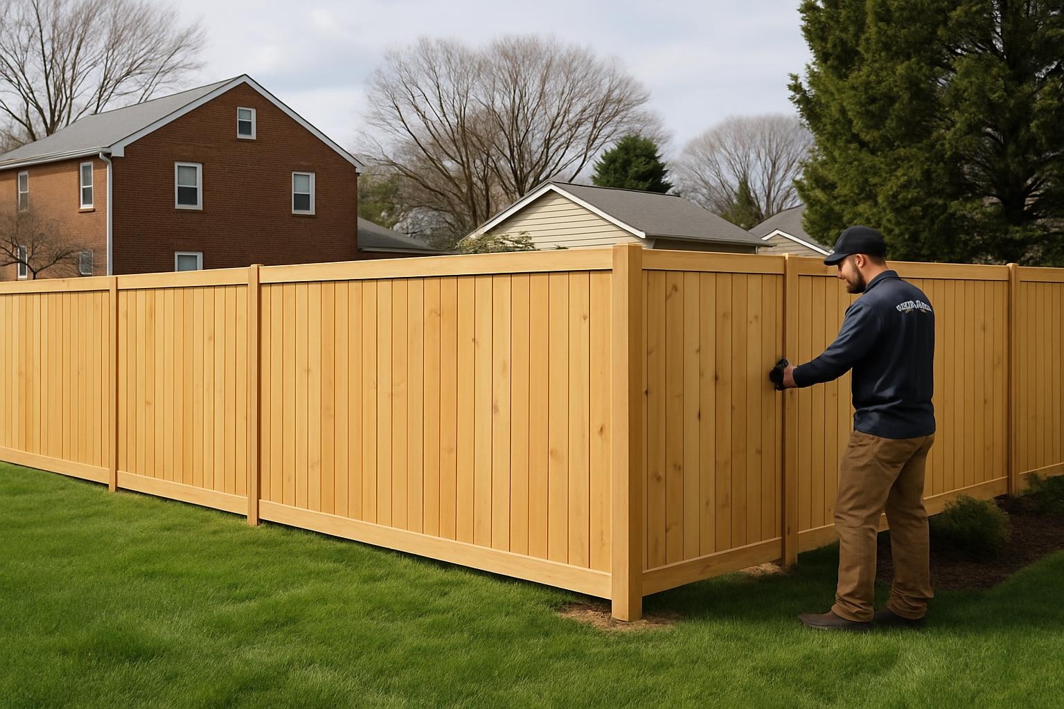 Backyard privacy fence installation in Bethlehem PA by Legendary Fence Company Bethlehem