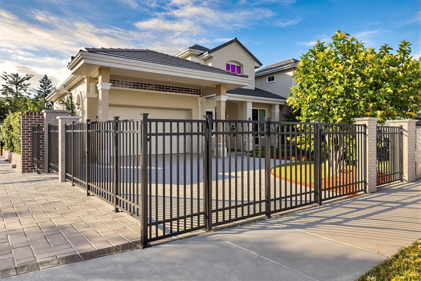 Aluminum and Steel Fence Installation