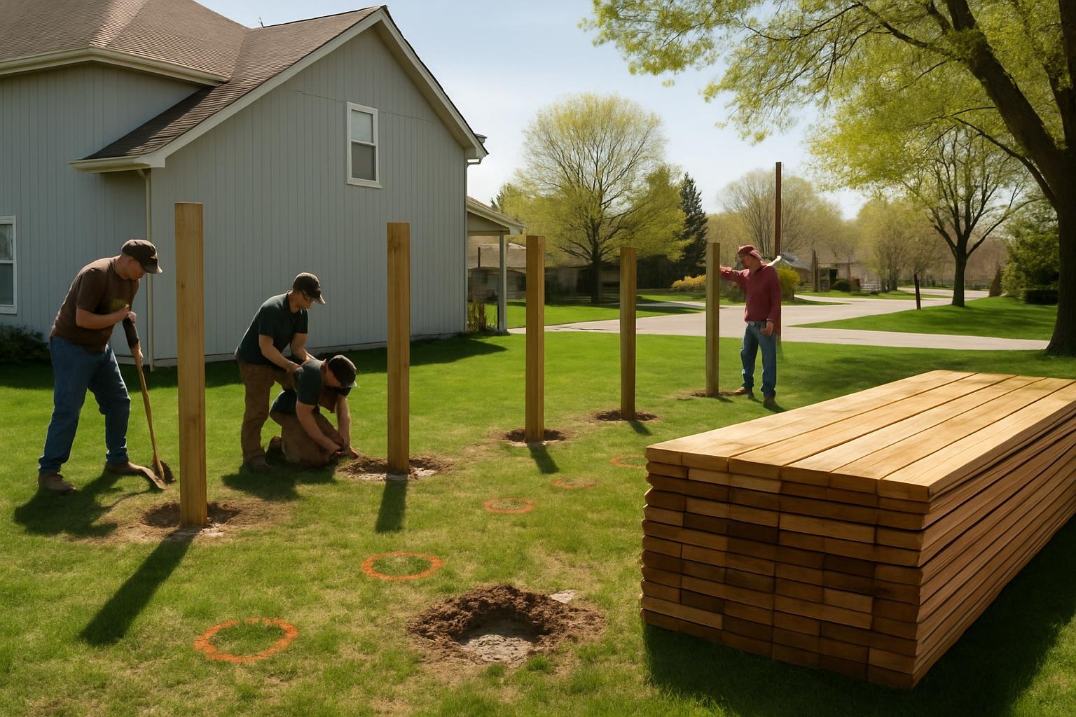 Residential fence installation in Olathe KS with code-compliant height and layout