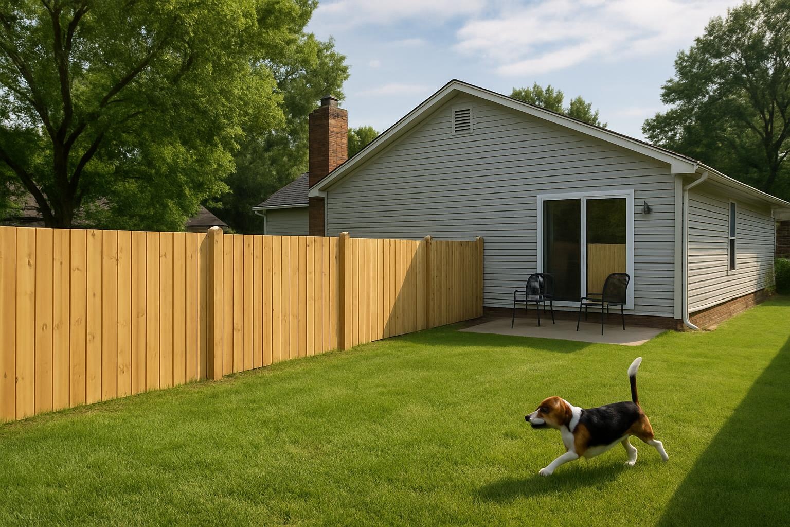 New backyard fence installation in Rock Hill SC by Legendary Fence Company