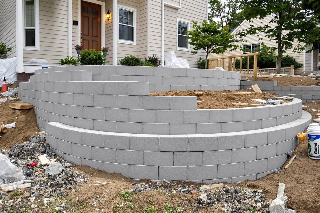 Concrete Block Retaining Walls