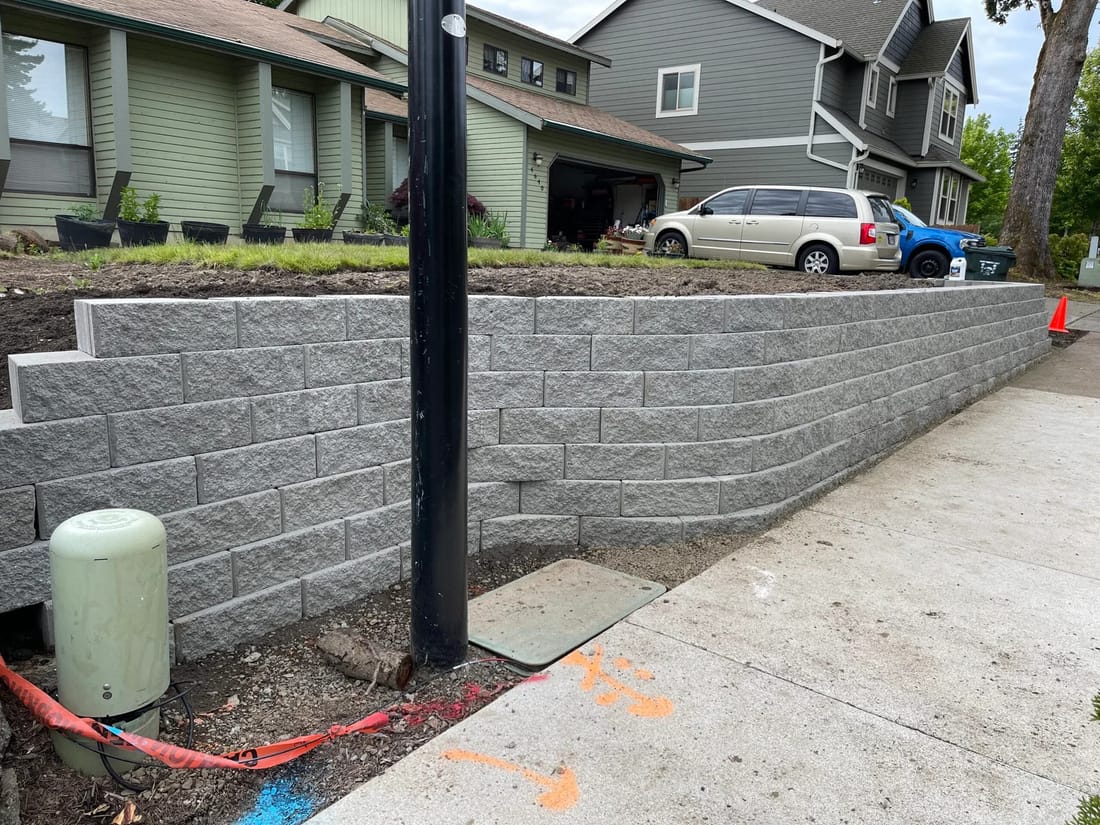 Residential Retaining Wall Installation