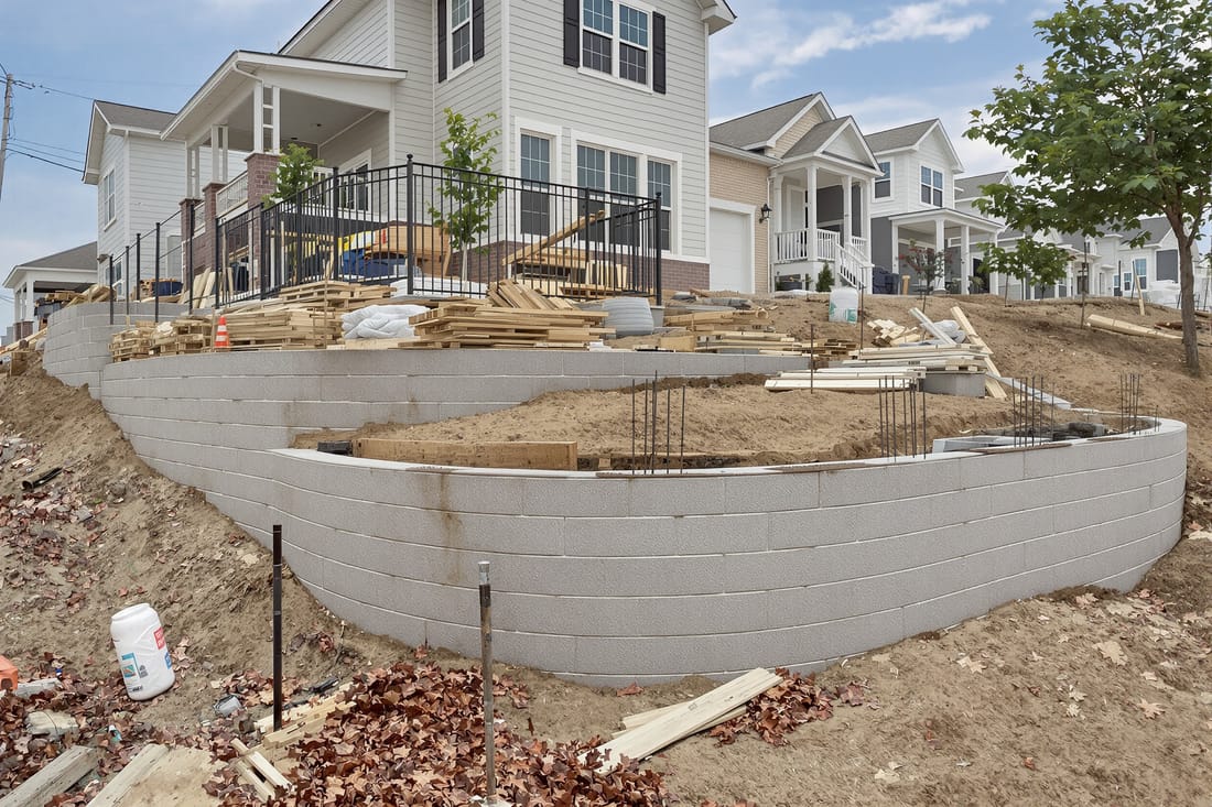 Retaining Walls for Subdivisions and Developments