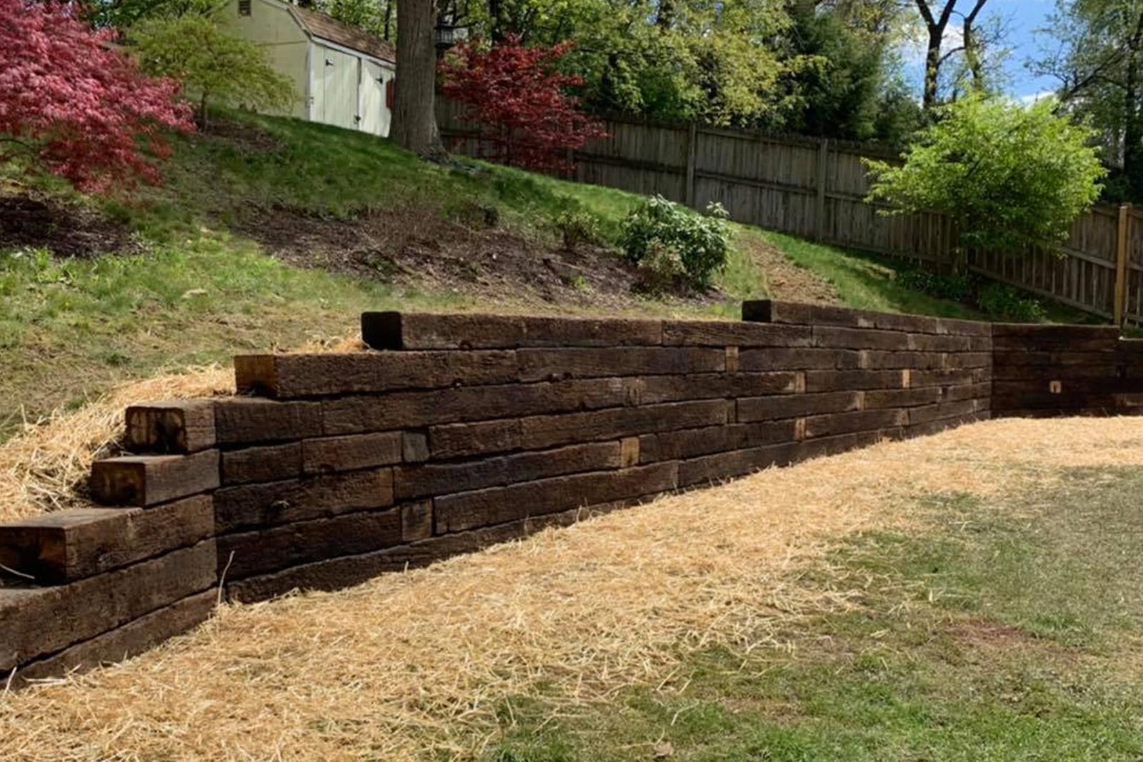 Timber and Railroad Tie Retaining Walls