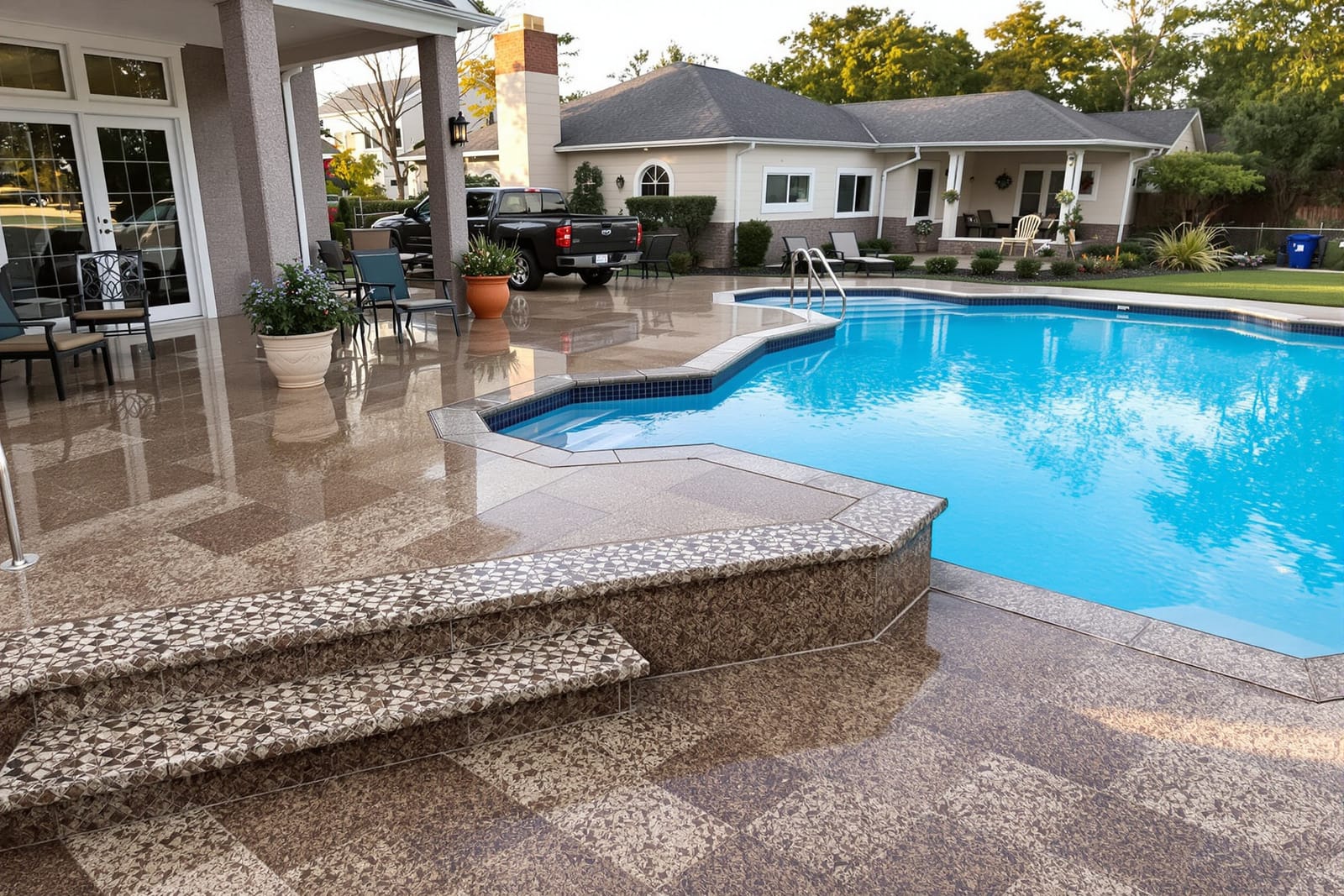Concrete Pool Decks and Outdoor Living Spaces