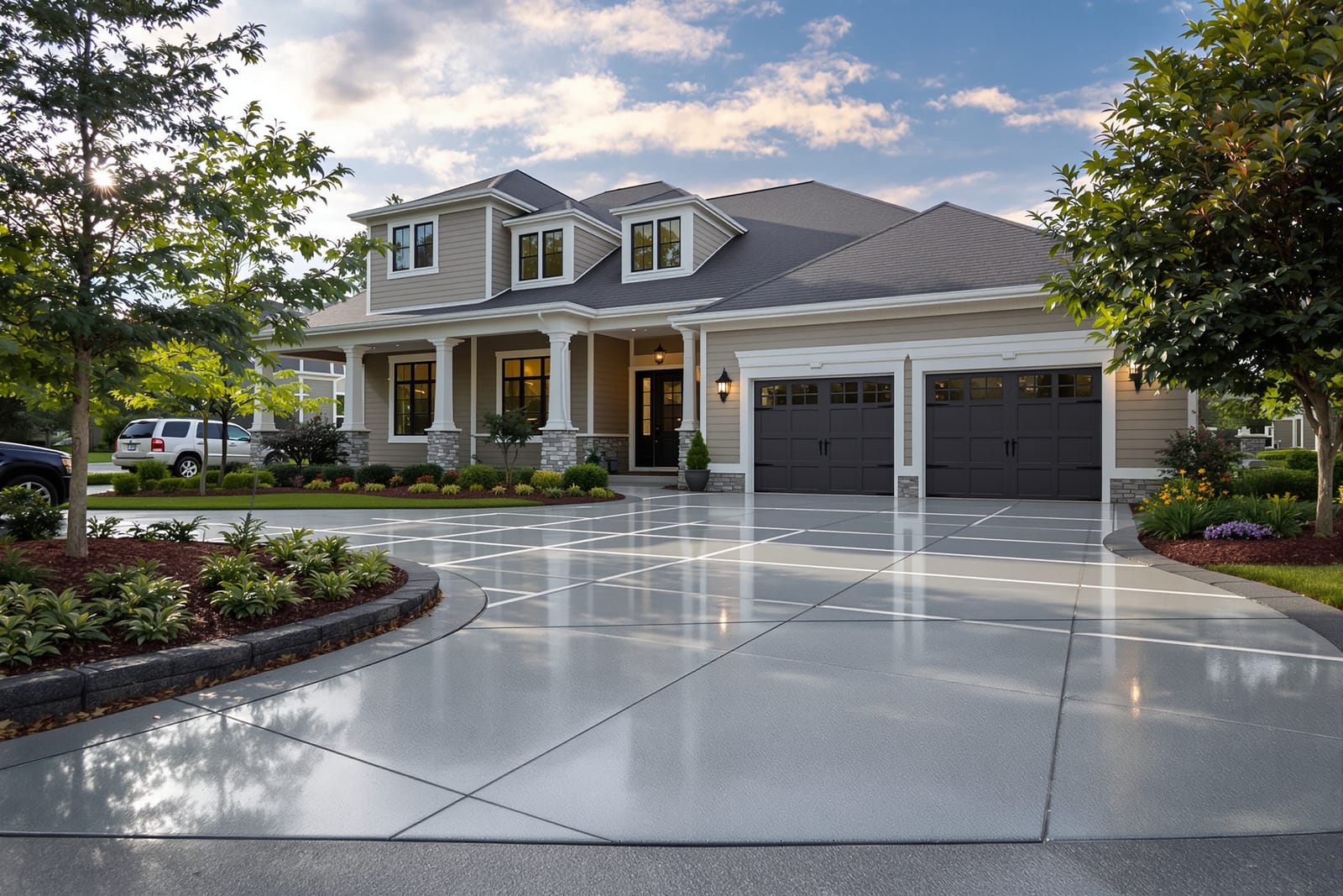 Commercial Concrete Driveways and Parking Areas