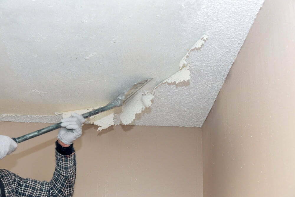 Popcorn Ceiling Removal and Drywall Refinishing