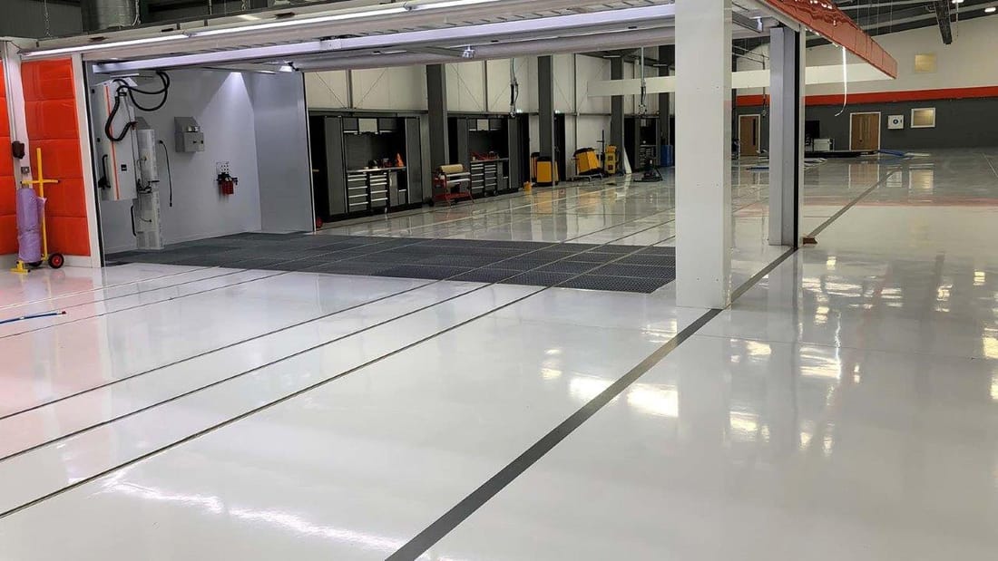 Auto Shop and Dealership Epoxy Flooring