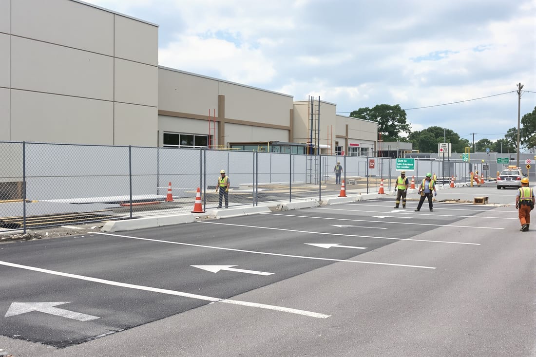 Parking Lot and Perimeter Fences